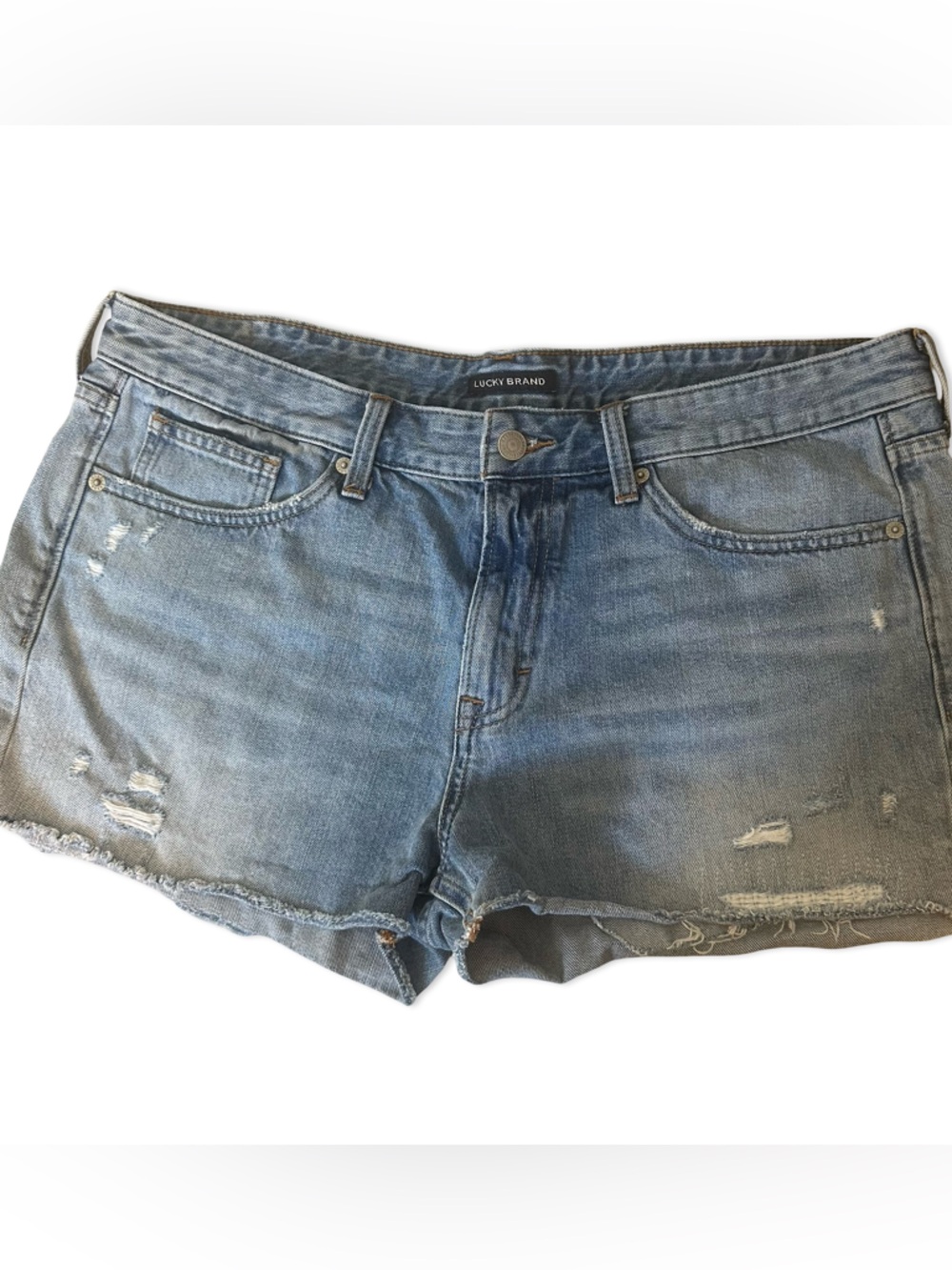 Lucky Brand Light Blue Distressed Women's Denim Shorts